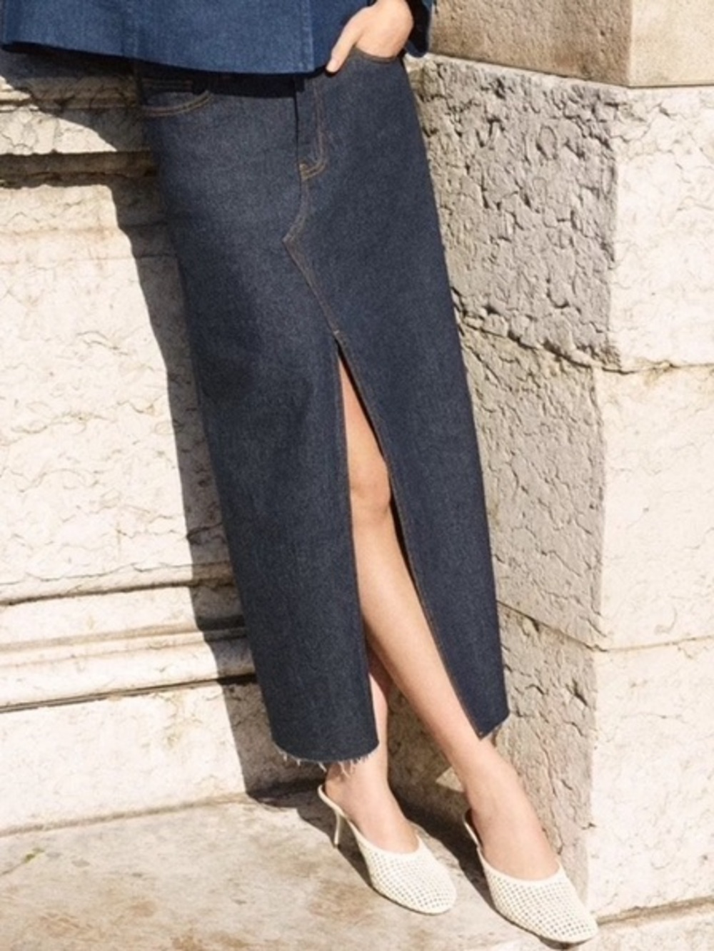 Zara Braided Vegan Leather Slip On Kitten Heel Mules - Picture 3 of 7